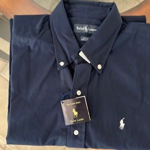 Ralph Lauren Chino Shirt XL Navy Blue